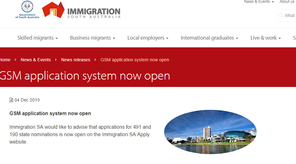 重磅！澳大利亞南澳州擔(dān)保正式開放申請！